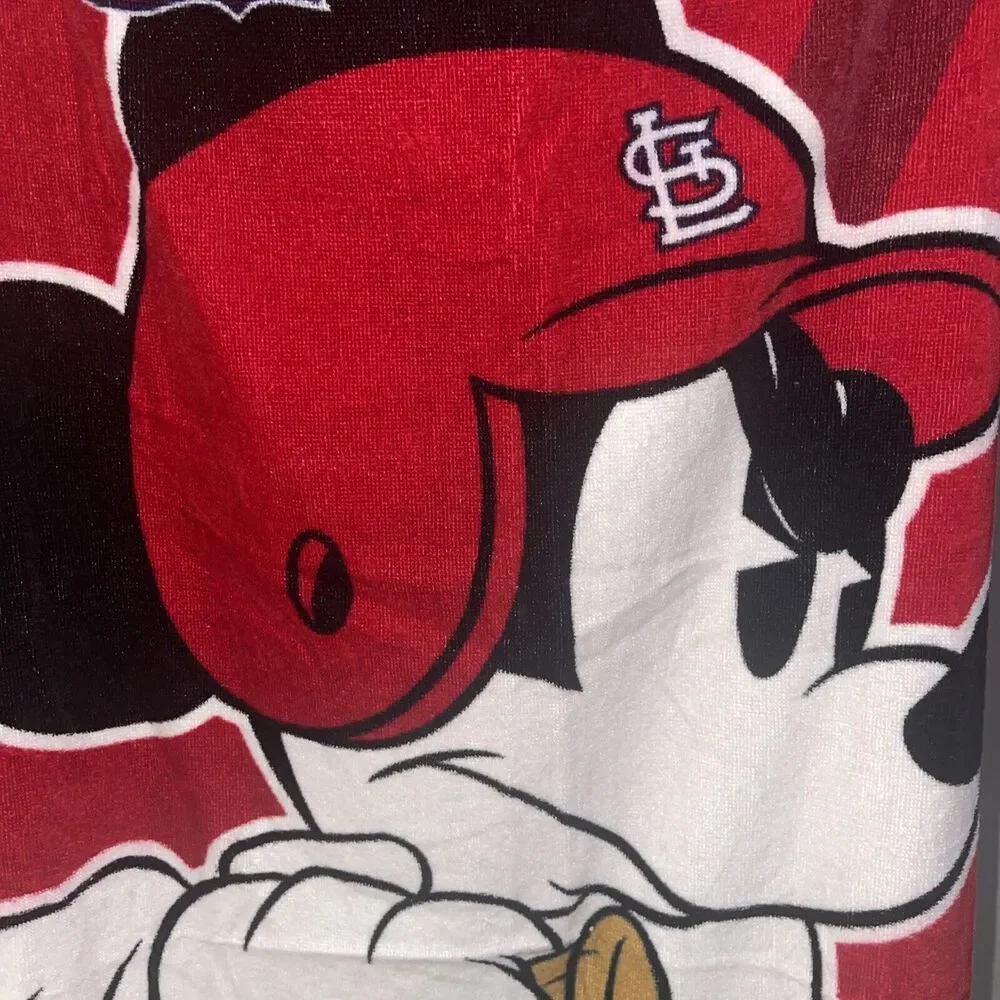 Northwest St. Louis Cardinals MLB Mickey Mouse Wind Up Beach Towel Mm43